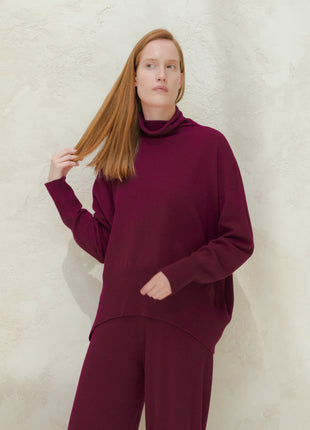 Cashmere Mix Maxi Turtleneck Sweater (3D-Knit)-0