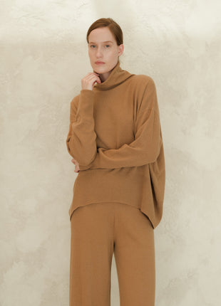 Cashmere Mix Maxi Turtleneck Sweater (3D-Knit)-5