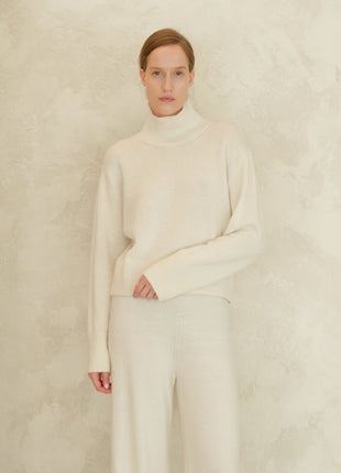 Cashmere Mix Turtleneck Sweater