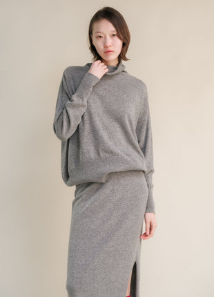 Cashmere Mix Maxi Turtleneck Sweater (3D-Knit)-17