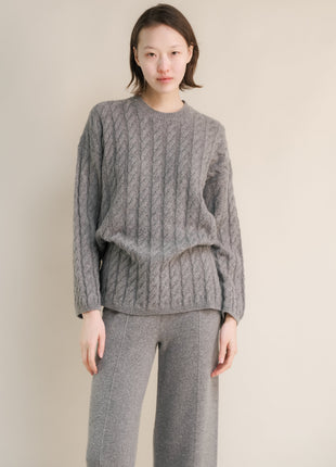 Cashmere Mix Maxi Cable-Knit Sweater-7