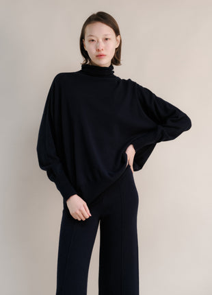 Cashmere Mix Maxi Turtleneck Sweater (3D-Knit)-15