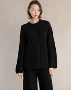 Cashmere Mix Maxi Cable-Knit Sweater-9