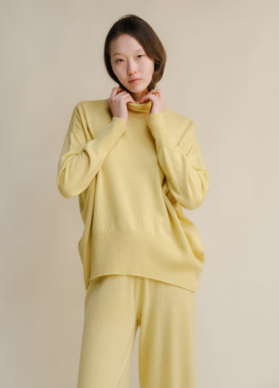 Cashmere Mix Maxi Turtleneck Sweater (3D-Knit)-8