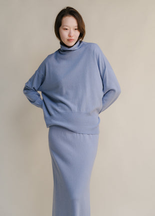 Cashmere Mix Maxi Turtleneck Sweater (3D-Knit)-9