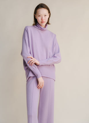 Cashmere Mix Maxi Turtleneck Sweater (3D-Knit)-12