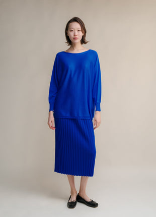Extra Fine Merino Wool Boat Neck Oversized Sweater (3D-Knit)-7
