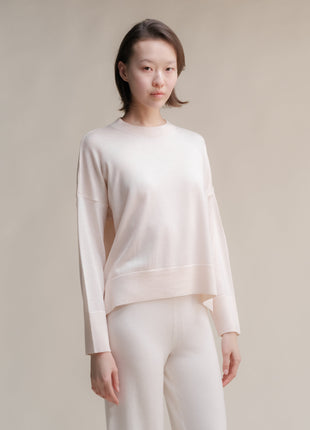 Extra Fine Merino Wool Oversized Crewneck Sweater 
