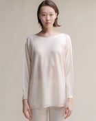 Extra Fine Merino Wool Boat Neck Oversized Sweater (3D-Knit)-10