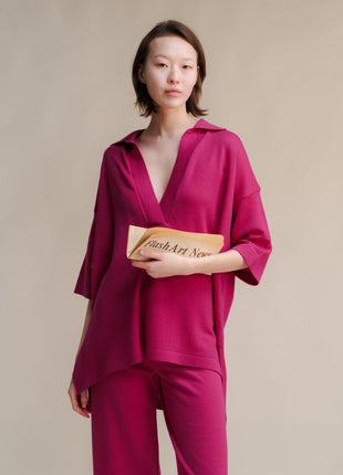 Extra Fine Merino Wool Maxi Polo