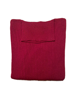 Women's High Neck Merino Wool Short Chain Sweater
