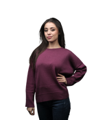 Women's Crew Neck Sweater in Extrafine Merino Wool