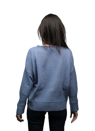 Women's Crew Neck Sweater in Short-Sleeved Merino Wool