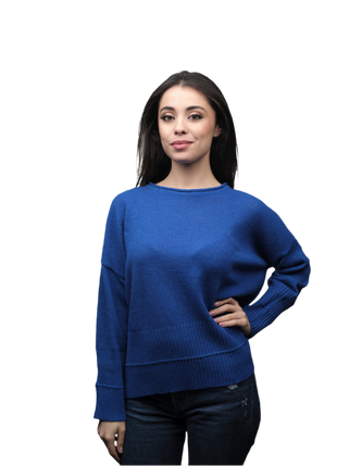 Women's Crew Neck Sweater in Short-Sleeved Merino Wool