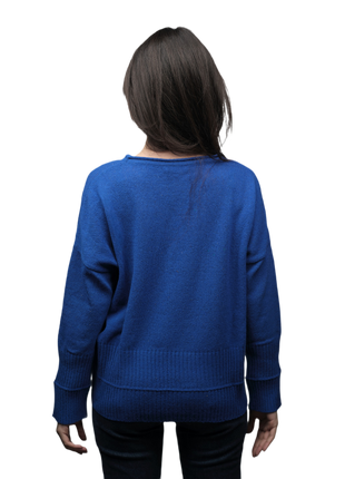 Women's Crew Neck Sweater in Short-Sleeved Merino Wool