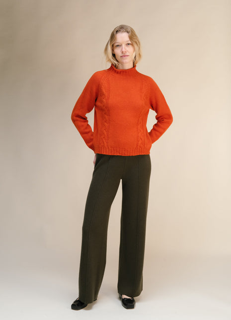 Cashmere Mix Cable "Ricciolo" Sweater (3D-Knit)