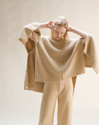 Cashmere Mix Oversized Cape Sweater-0