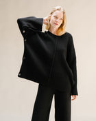 Cashmere Mix Oversized Cape Sweater-6