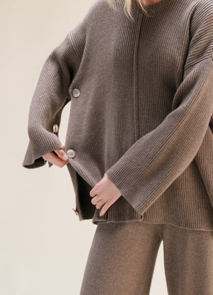 Cashmere Mix Oversized Cape Sweater-7