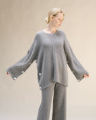 Cashmere Mix Oversized Cape Sweater-5