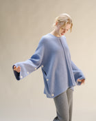 Cashmere Mix Oversized Cape Sweater-8