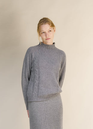 Cashmere Mix Cable "Ricciolo" Sweater (3D-Knit)
