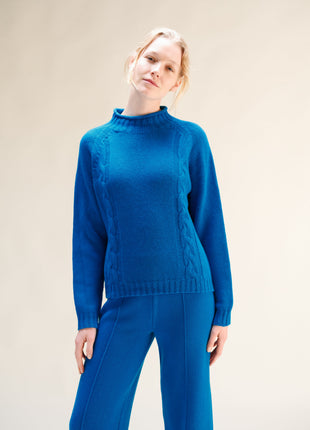 Cashmere Mix Cable "Ricciolo" Sweater (3D-Knit)