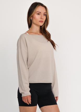 Romy Off Shoulder Cashmere Sweater-3