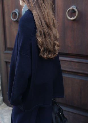 Extra Fine Merino Wool Maxi Volcano Sweater-1