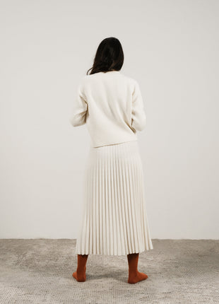 Cashmere Mix Roll-Up Cuff Turtleneck Sweater