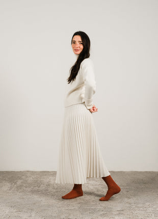 Cashmere Mix Roll-Up Cuff Turtleneck Sweater