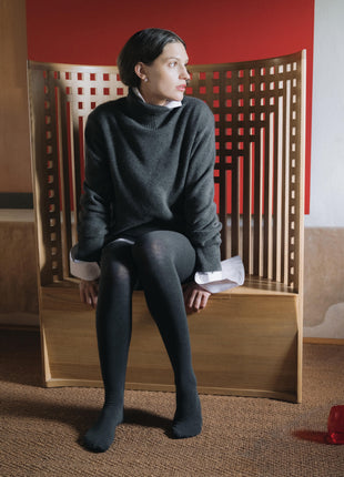Pure Cashmere Maxi High Neck Sweater
