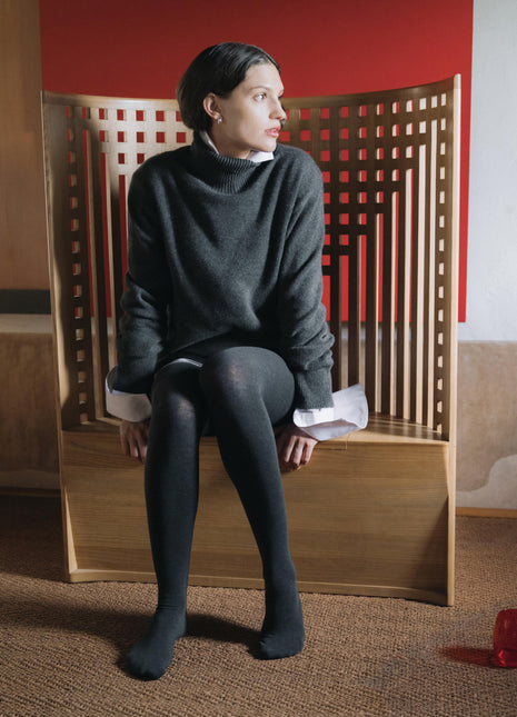 Pure Cashmere Maxi High Neck Sweater