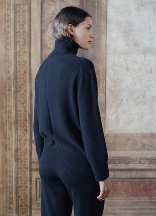 Pure Cashmere Maxi High Neck Sweater