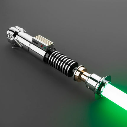 Ultimate Luke Skywalker EP8 Lightsaber: Heavy Dueling Xeno Pixel Saber with Metal Hilt, 34 Sound Fonts & Smooth Swing Action