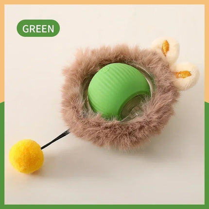 Smart Interactive Electric Rolling Ball Toy for Cats - USB Rechargeable Automatic Teaser