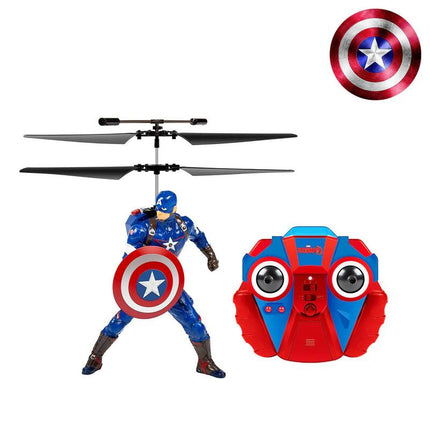 MARVEL Avengers Remote Control Helicopter - Iron Man, Captain America, Hulk, Spider-Man, Deadpool & Wolverine with LED Lights & Twin Rotors for Ultimate Stability