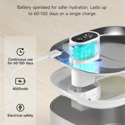 4L Wireless Cat Water Fountain Auto Sensor Drinking Fountain for Cats Dog Drinker Pet Water Dispenser Accessories