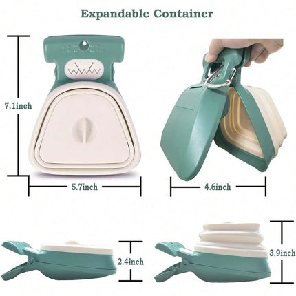 Effortless Dog Waste Cleanup: Portable Pooper Scooper with Waste Bag Attachment for On-the-Go Pet Owners