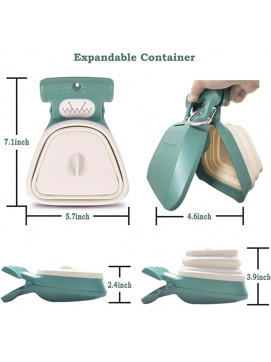 Effortless Dog Waste Cleanup: Portable Pooper Scooper with Waste Bag Attachment for On-the-Go Pet Owners