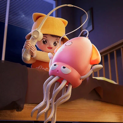 Electric Dancing Squid Toy Crawling Dancing Automatic Obstacle Avoidance Octopus Sensor Toy with LED Lights & Music