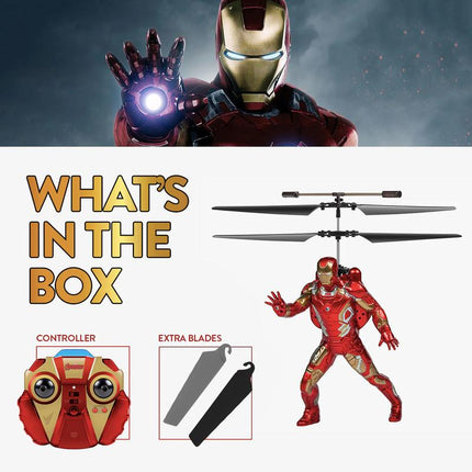 MARVEL Avengers Remote Control Helicopter - Iron Man, Captain America, Hulk, Spider-Man, Deadpool & Wolverine with LED Lights & Twin Rotors for Ultimate Stability