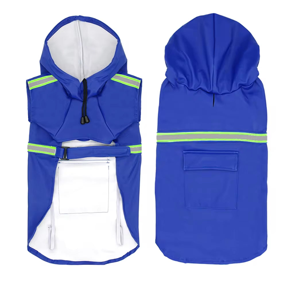 Stylish Waterproof Pet Poncho Raincoat for Dogs - Reflective & Breathable, Sizes S-5XL