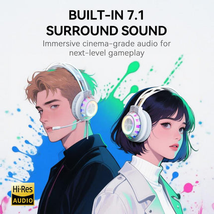 TAGRY TRONICX G3 Wired Gaming Headset - Enhanced 50mm Drivers, ENC Microphone, 7.1 Surround Sound, USB-A, Ideal for PC/PS5/Switch (Not Compatible with Xbox)