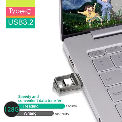 Revolutionary 2TB High-Speed USB Flash Drive with Dual Type-C and Lightning Interface - Perfect for Mobile Phones and Computers!