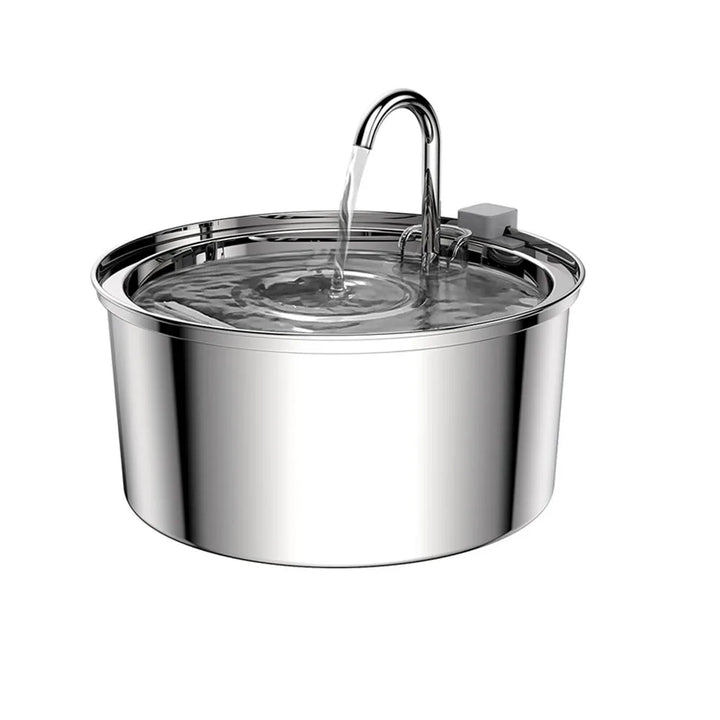 Elevate Your Pet's Hydration with the Stainless Steel Automatic Water Fountain - Mute USB Electric Drinking Bowl for Cats and Dogs