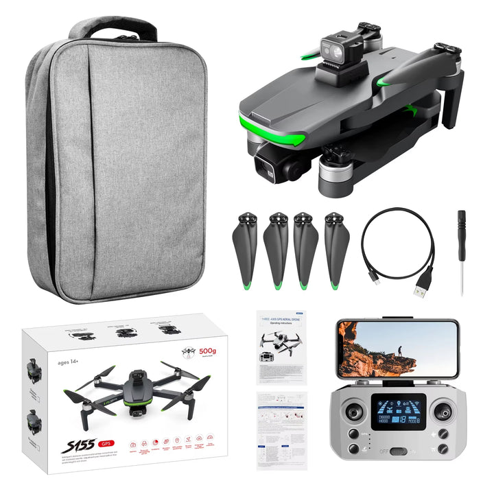 S1 55 8K GPS Quadcopter Drone with Dual 4K Cameras and 500G Payload Capacity for Professional Aerial Photography