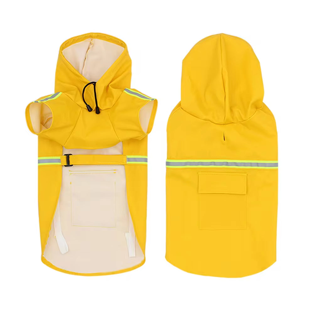 Stylish Waterproof Pet Poncho Raincoat for Dogs - Reflective & Breathable, Sizes S-5XL
