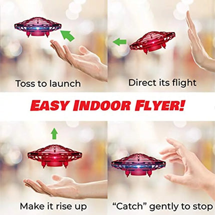 Exciting Scoot Duo Aerial Mini Drones - Hand Operated UFOs with LED Lights for Endless Fun!