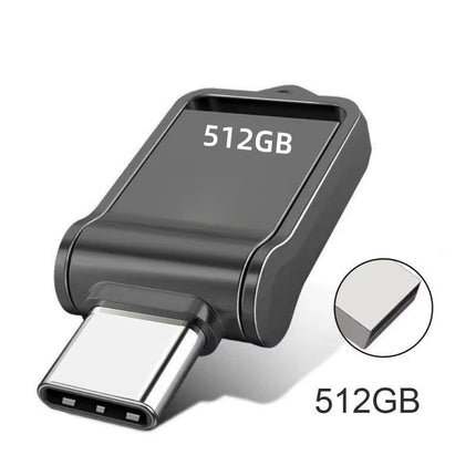 Revolutionary 2TB High-Speed USB Flash Drive with Dual Type-C and Lightning Interface - Perfect for Mobile Phones and Computers!